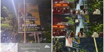 Beberapa APK Baliho Caleg Ditemukan Masih Terpasang di Surabaya Selama Masa Tenang