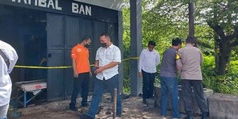 Ledakan Kompresor Tambal Ban di Jalan By Pass Mojokerto, Kapolres Terjun Langsung Gelar Olah TKP