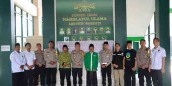 Sambung Tali Silaturahim, Kapolres Mojokerto Kota Kunjungi Kantor PCNU Kabupaten Mojokerto