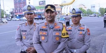 Kapolres Ngawi Pantau Arus Balik Lebaran di Tugu Kartonyono