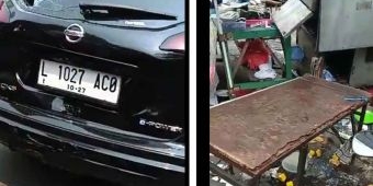 Gugup Saat Parkir Kendaraan, Pengendara Mobil di Pasar Pucang Surabaya Tabrak Warung Makan
