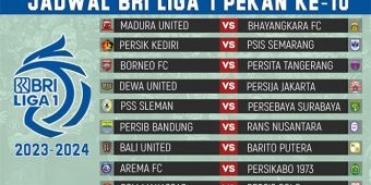 Jadwal BRI Liga 1 2023-2024 Pekan ke-10: PSS Jumpa Persebaya, Madura United Jamu Bhayangkara FC