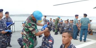 Satgas MTF TNI Konga XXVIII-L/UNIFIL KRI Diponegoro-365 Latihan Tahap Laut