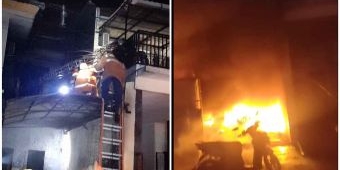 Rumah di Lebak Indah Regency Surabaya Dilalap si Jago Merah