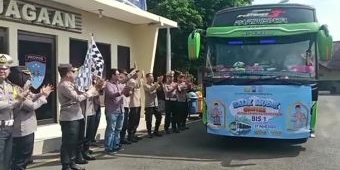 Mudik Balik Gratis, Polres Mojokerto Kota Siapkan 2 Bus Tujuan Surabaya