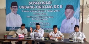 Gandeng AKD se-Kabupaten Bangkalan, Syafiuddin Gelar Sosialisasi UU Desa