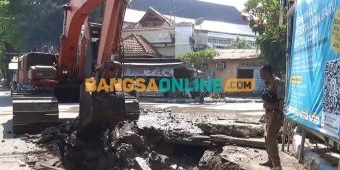 Tanggulangi Banjir, PUPR Nganjuk Bangun Gorong-Gorong