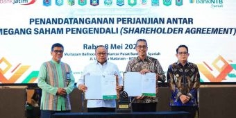 Pj Gubernur Jatim Saksikan Penandatanganan Shareholder Agreement di Mataram