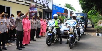 Polres Tuban Kirim 2 Truk Bantuan Pangan untuk Korban Gempa Cianjur