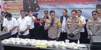 Pengedar Sabu 24,1 Kilogram Dibekuk Polrestabes Surabaya saat Turun dari Kereta