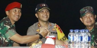 Ratusan Anggota Kopassus Group 2 Kandang Menjangan Beri Kejutan Polres Ngawi