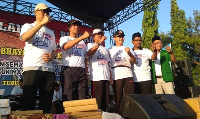 HUT Bhayangkara ke-73, Polres Ponorogo Deklarasikan Tolak Kerusuhan