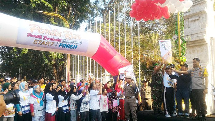 Gelar Pemilu Run, KPU Sidoarjo Ajak Warga Berbondong-bondong ke TPS