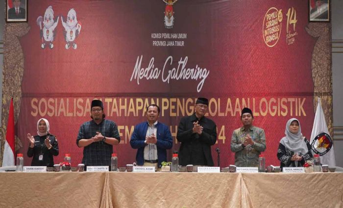 KPU Jatim Bahas Pengelolaan Logistik dan Peran Media dalam Kampanye Pemilu 2024