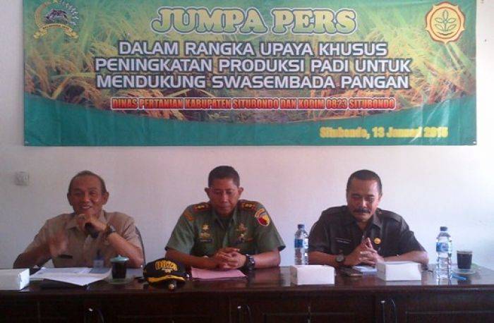 Bersama TNI, Disperta Situbondo Targetkan Swasembada Pangan di Tahun 2015