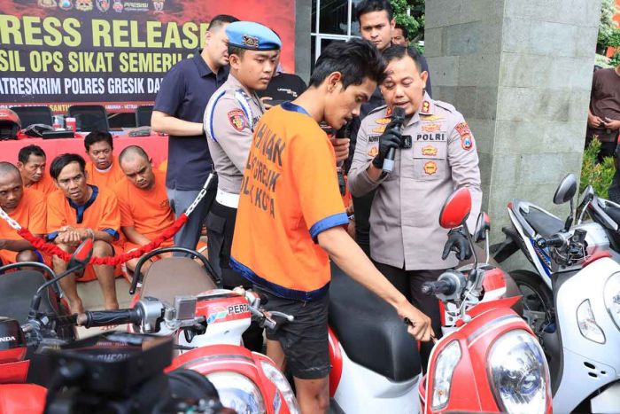 Operasi Pekat Semeru 2023, Polres Gresik Ringkus 21 Pelaku Kriminal