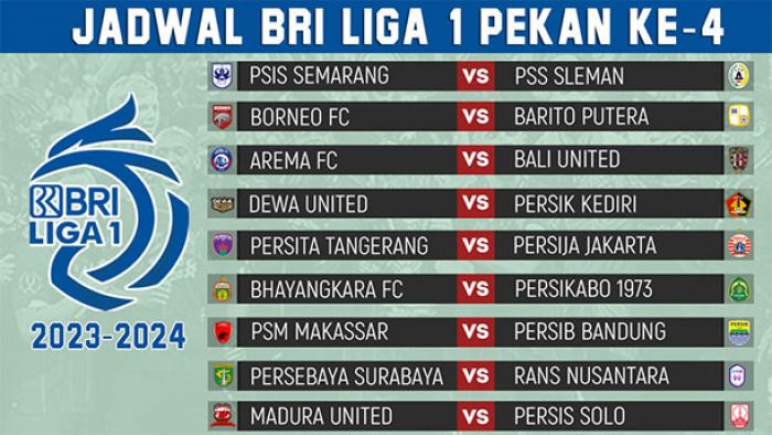 Jadwal BRI Liga 1 2023-2024, 21-23 Juli 2023: PSM vs Persib, Persebaya Jumpa Rans