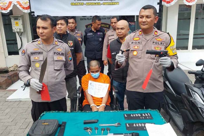 Pelaku Curanmor Asal Bangkalan, Tembak Polisi Saat Ditangkap di Surabaya