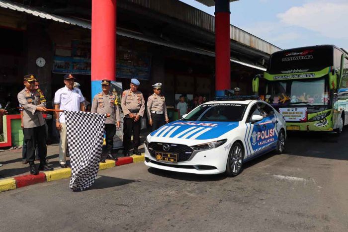 Mudik Balik Gratis ke Jakarta, Polres Ngawi Sediakan 6 Armada Bus