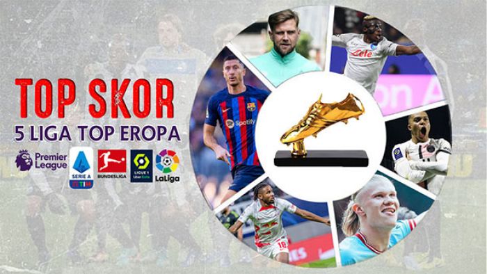 Top Skor 5 Liga Top Eropa 2022-2023