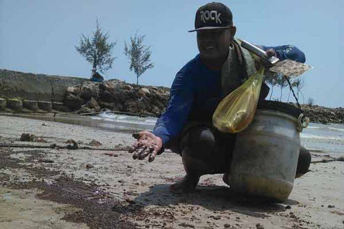 Pipa JOB PPEJ di Tuban yang Bocor Cemari Pantai, Nelayan Mengeluh Pipa JOB PPEJ di Tuban yang Bocor Cemari Pantai, Nelayan Mengeluh