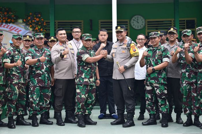Sambut HUT  ke-77 TNI, Kapolresta Sidoarjo Lakukan Kunjungan Sinergitas Kamtibmas
