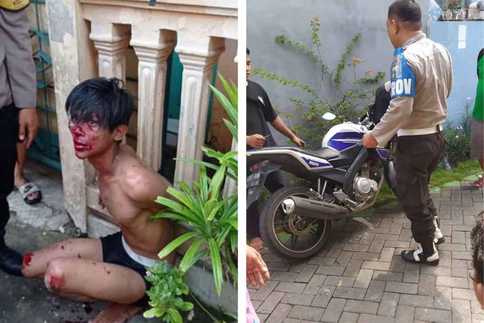 Pelaku Curanmor di Gresikan Surabaya Dikeroyok Warga dan Digigit Anjing Pelaku Curanmor di Gresikan Surabaya Dikeroyok Warga dan Digigit Anjing