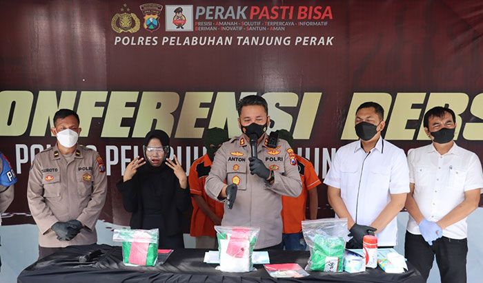 Polres Tanjung Perak Gagalkan Peredaran 3 Kg Sabu dari Dua Warga Lumajang