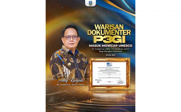 Warisan Dokumenter P3GI Masuk MOWCAP UNESCO, Pj Gubernur Adhy: Dedikasi Jatim Bagi Bangsa Indonesia