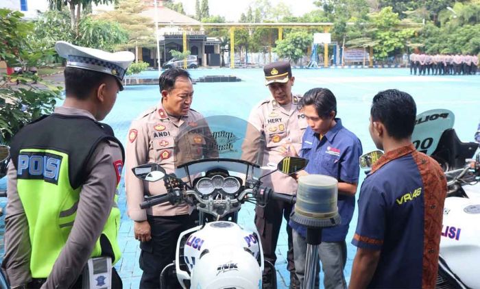 Jelang Operasi Ketupat Semeru 2024, Kapolres Bangkalan Cek Kendaraan Dinas