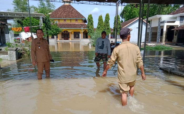 Kali Lamong Meluap, 4 Desa di Balongpanggang Terendam Banjir