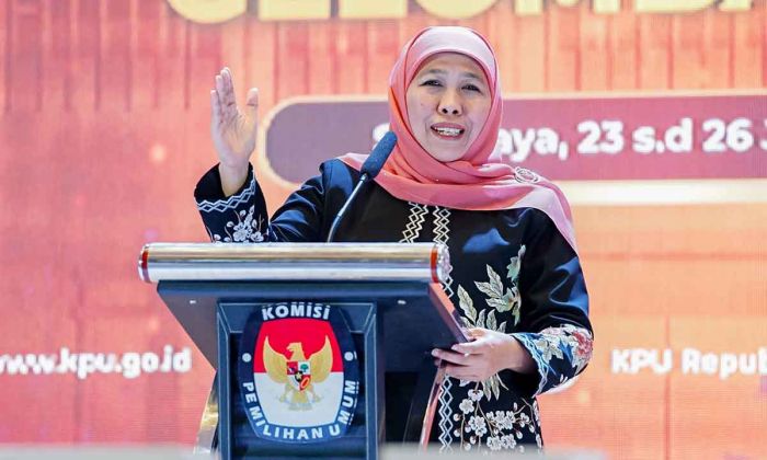 Gubernur Khofifah Ajak Semua Pihak Bantu KPU Sukseskan Pemilu 2024