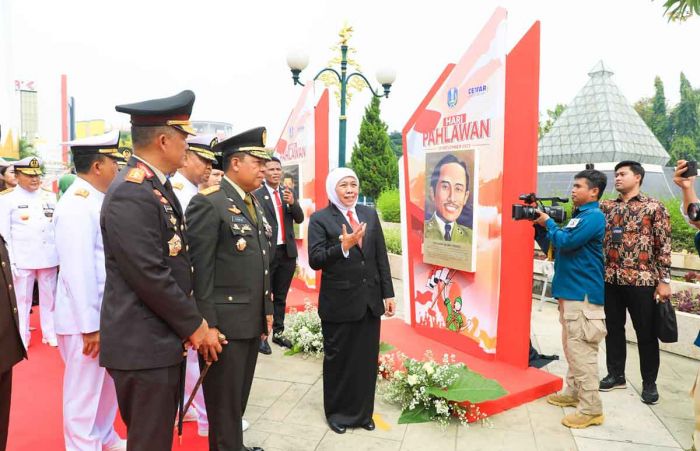 Pimpin Upacara Hari Pahlawan, Gubernur Khofifah Tekankan Peran Penting Pahlawan Ekonomi Nasional