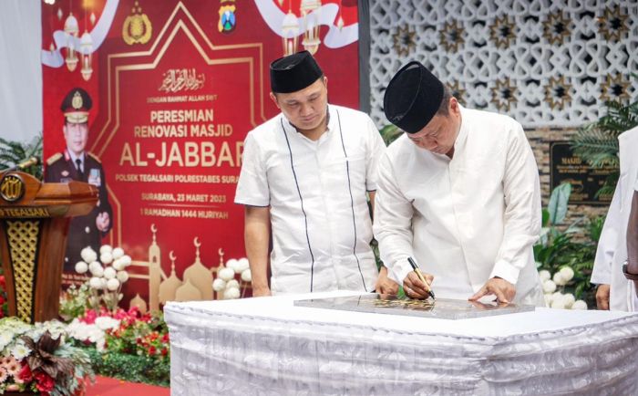 Resmikan Masjid Al Jabbar Polsek Tegalsari, Kapolda Jatim Berharap Bermanfaat Bagi Masyarakat