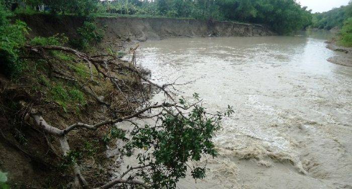 Tiga Tebing Sungai di Bojonegoro yang Longsor akan Dibronjong