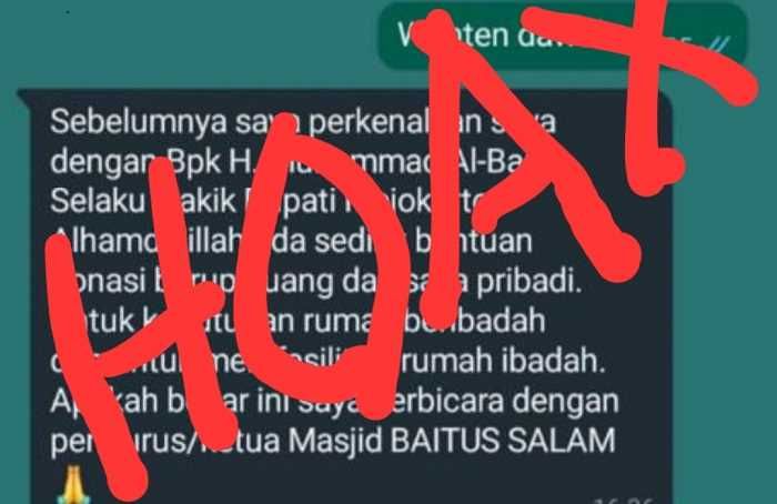 Waspada Hoaks, Ada Akun WhatsApp Palsu Mengatasnamakan Wakil Bupati Mojokerto Waspada Hoaks, Ada Akun WhatsApp Palsu Mengatasnamakan Wakil Bupati Mojokerto