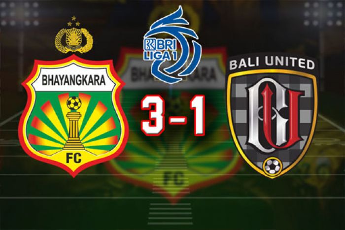 Hasil Liga 1: Bhayangkara FC Bekuk Bali United 3-1 