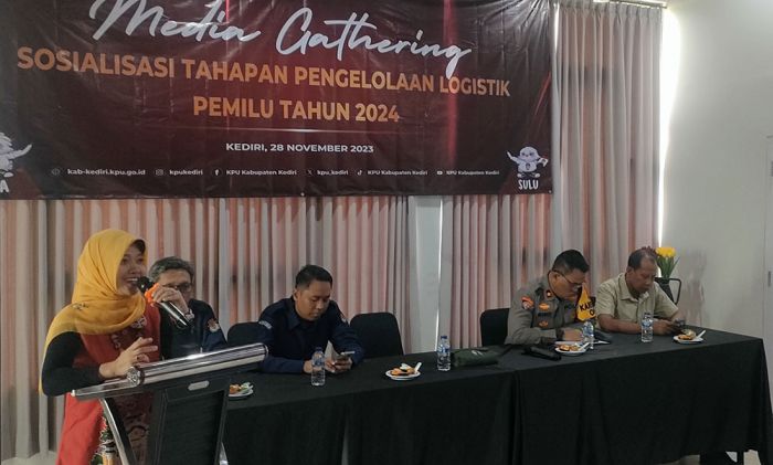 KPU Kabupaten Kediri Gelar Sosialisasi Tahapan Pengelolaan Logistik Pemilu 2024 kepada Awak Media
