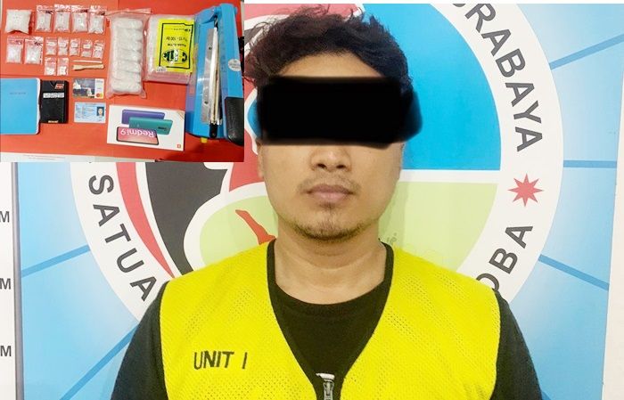 Edarkan Narkotika Jarigan Lapas, Pria di Sidoarjo Diciduk Satreskoba Polrestabes Surabaya