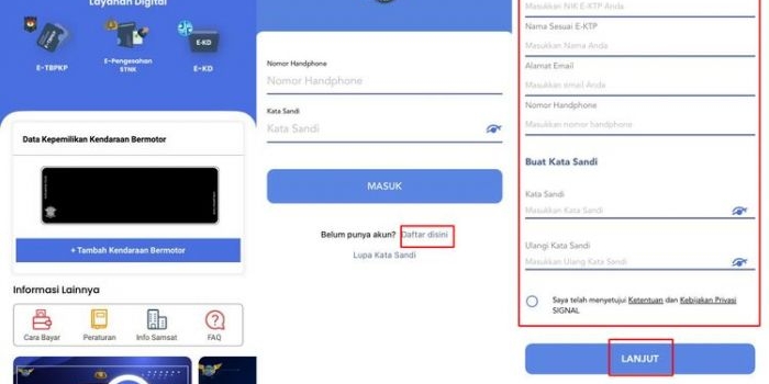 Mengenal Aplikasi Signal, Perpanjangan STNK Secara Digital. Foto: Ist