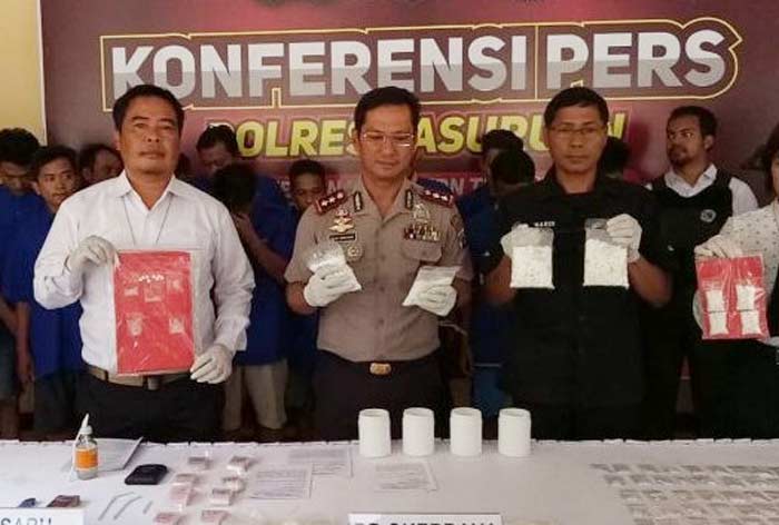 Polres Pasuruan Ringkus 11 Pelaku Narkoba