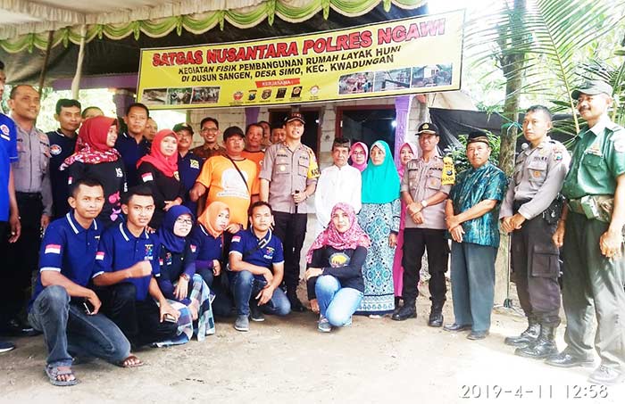Netizen Bersama Polres Ngawi Bangun Rumah Korban Banjir