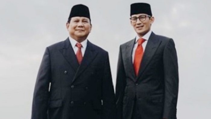 Menhan Prabowo Subianto dan Menparekraf Sandiaga Salahuddin Uno. foto: ist.