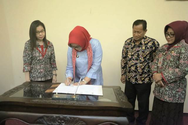 Pemkot Mojokerto melalui Badan Pendapatan Pengelolaan Keuangan dan Aset (BPPKA) menandatangani perjanjian kerja sama dengan Kejari Kota Mojokerto.