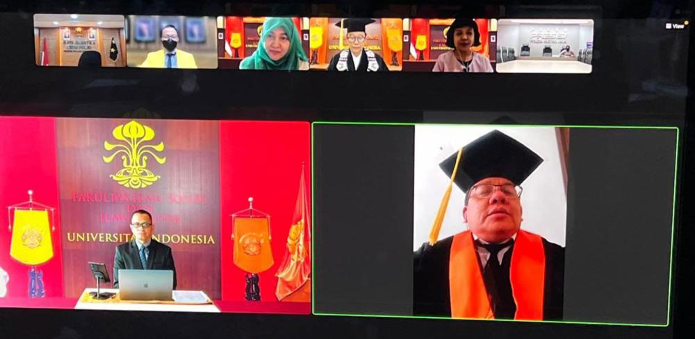 Sidang terbuka promosi Doktor Departemen Kriminologi Program Pascasarjana FISIP Universitas Indonesia.