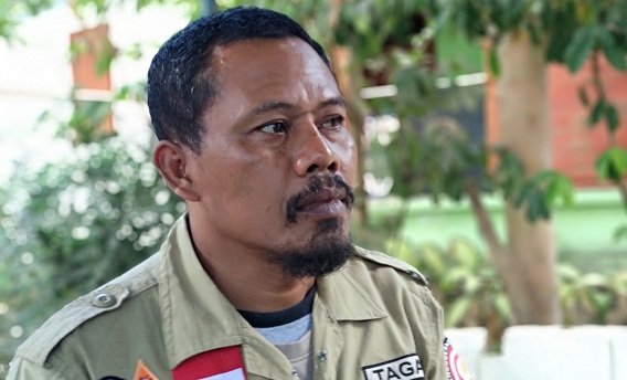 Sugino, Kasi Bencana Alam Dinsos Pacitan. foto: Yuniardi Sutondo/ BANGSAONLINE