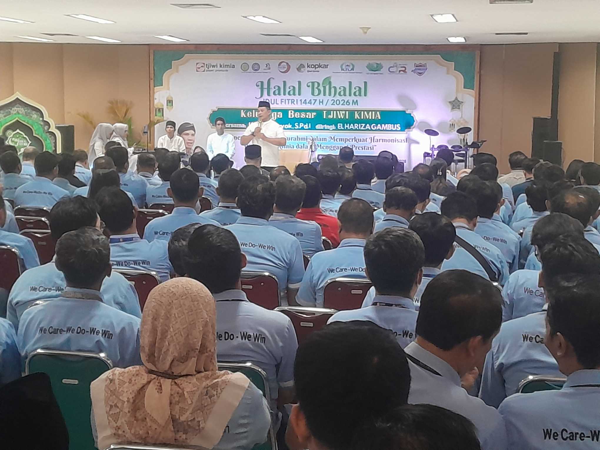 Suasana Halal Bihalal yang digelar PT Pabrik Kertas Tjiwi Kimia Tbk, Selasa (31/3/2026). foto: Mustain/BANGSAONLINE