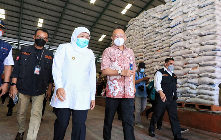 Menuju Puncak Panen, Khofifah Minta Bulog dan BUMN Tingkatkan Serapan Pembelian Beras Petani