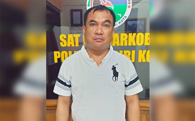 Tamba MP, terduga pengedar sabu yang dibekuk polisi. 