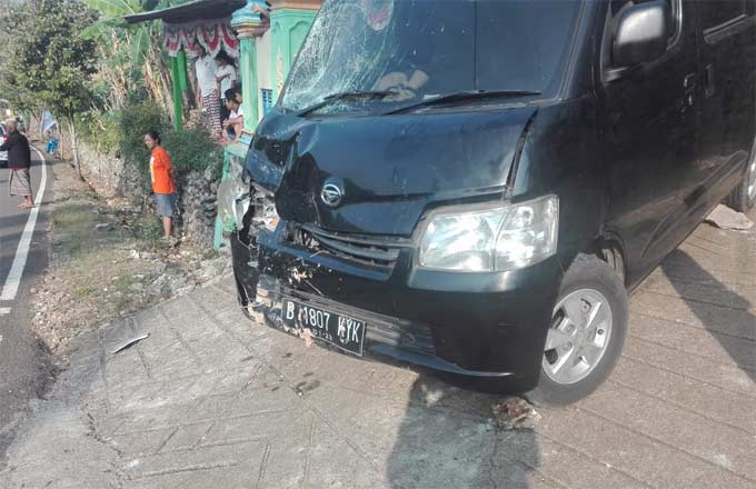 Kondisi motor korban saat di TKP. (foto: ist)